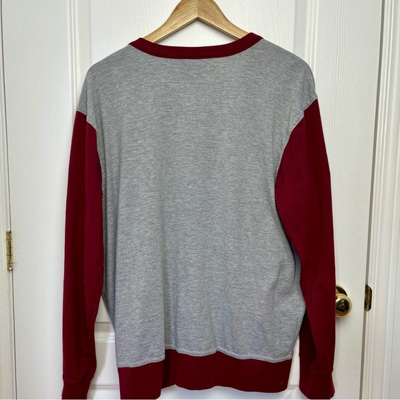 Akademiks Vintage Hip-Hop Cardigan – Red/Grey Colorblock Button-Up, Men’s XL #16 - Picture 2 of 5